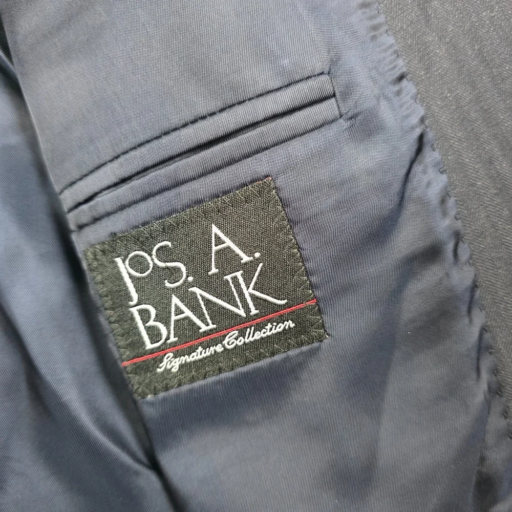 Jos. A. Bank Signature Collection Blazer Mens 46R Navy Blue Wool Notch Lapel
